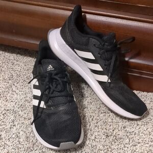 Adidas Black and White Running Shoes